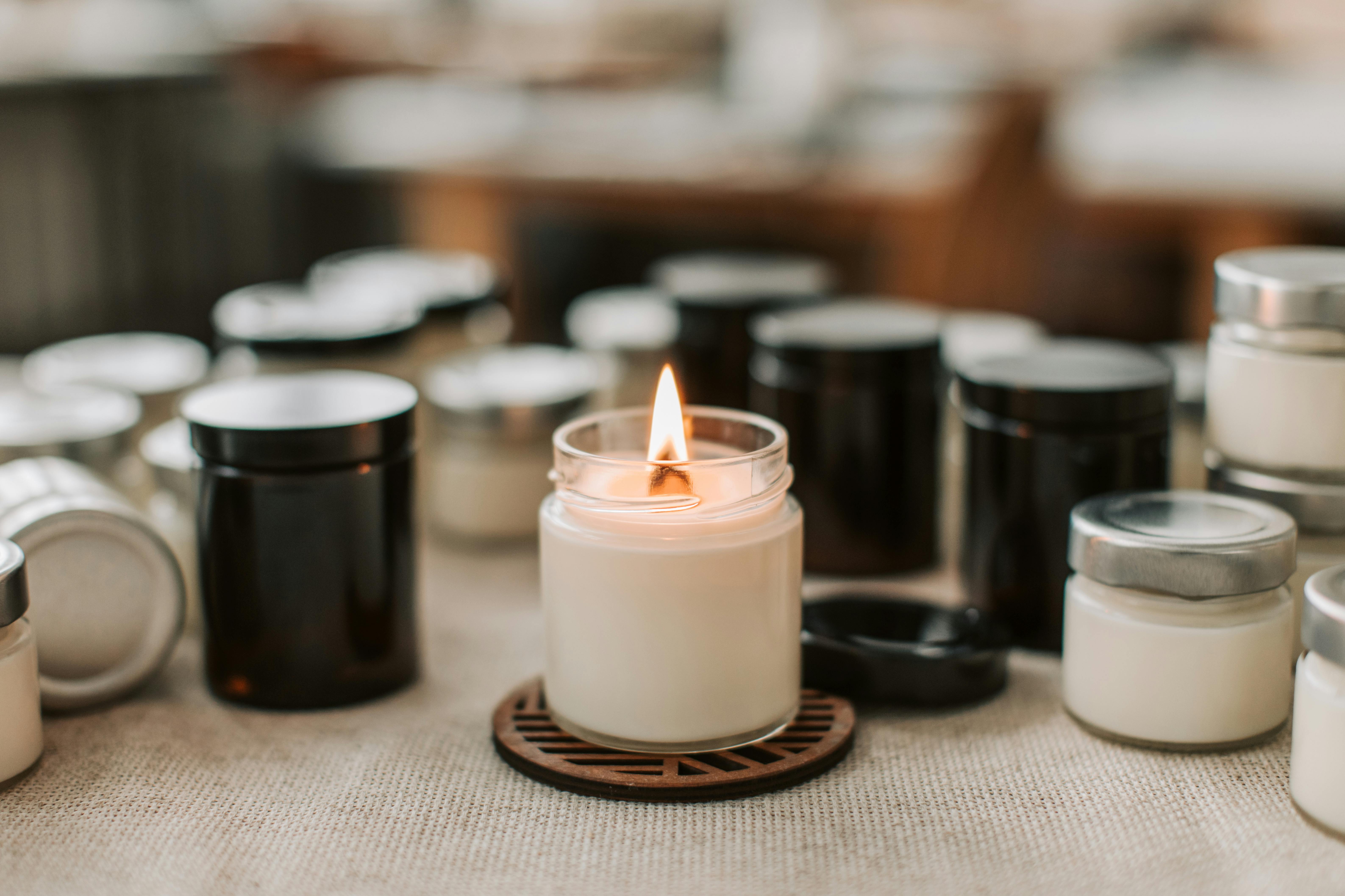 Wholesale candles in studio